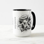 Tasse de café de bande dessinée de bull-terrier (Devant droit)