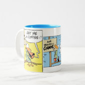 Tasse de café de bande dessinée de contrôle du (Devant gauche)