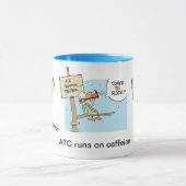 Tasse de café de bande dessinée de contrôle du (Centre)