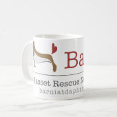 Tasse de café de BaRNI - de Basset Rescue Network (Devant gauche)