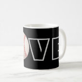 Tasse de café de base-ball d'amour (Devant droit)
