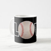 Tasse de café de base-ball d'amour (Devant gauche)