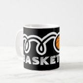 Tasse de café de basket-ball du numéro 12 | (Devant gauche)