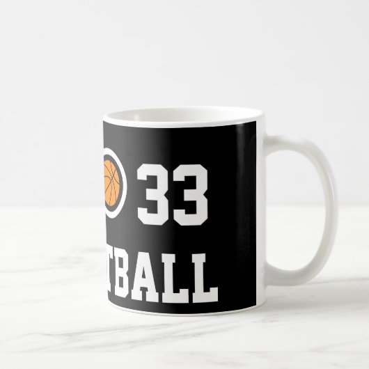 Tasse de café de basket-ball du numéro 33 | (Droite)