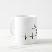 Tasse de café de battement de coeur de danse de (Devant gauche)