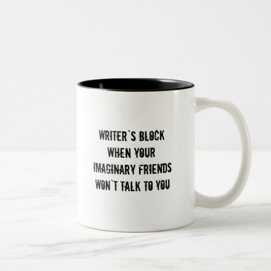 Tasse de café de bloc d'auteurs (Droit)