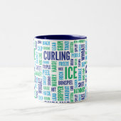 Tasse de café de bordage de masselotte - bleu et (Centre)