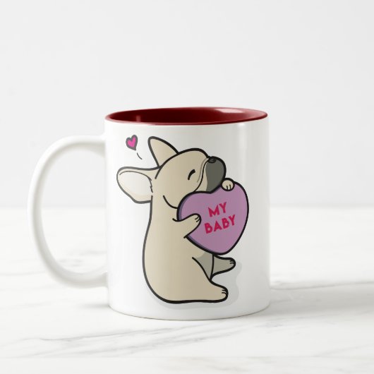 Tasse de café de Bouledogue-Faon du 2015-French de (Gauche)