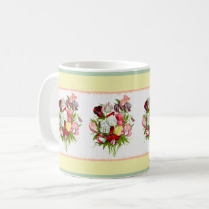 Tasse de café de bouquet de pois doux