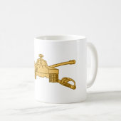 Tasse de café de branche d'armure (Devant droit)