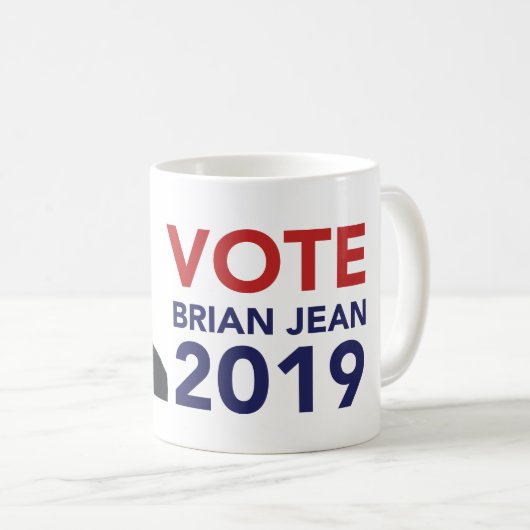 Tasse de café de Brian Jean de vote (Devant droit)