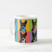 Tasse de café de Bruit-Art de Basenji (Devant gauche)