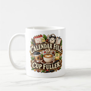 Tasse de café de bureau calendrier complet plus pl