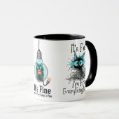Tasse de café de bureau Chat énervé Drôle Tout va  (Devant droit)