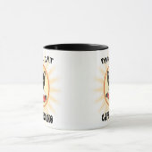 Tasse de café de cappuccino de chat noir (Centre)