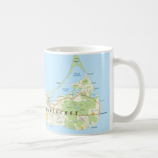 Tasse de café de carte de Nantucket (Droite)