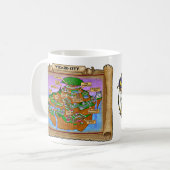 Tasse de café de carte de ville du magicien (Devant gauche)