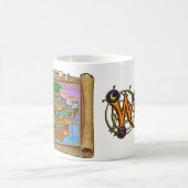 Tasse de café de carte de ville du magicien (Centre)