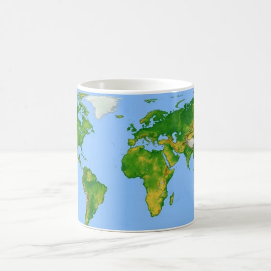 Tasse de café de carte du monde (Centre)