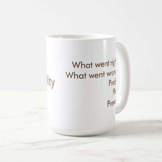 Tasse de café de causalité (Devant droit)