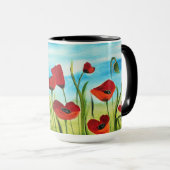 Tasse de café de champ de pavot (Devant droit)