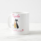 Tasse de café de chat de tequila de Saint-Valentin (Devant gauche)