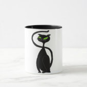 Tasse de café de chat noir (Centre)