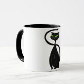Tasse de café de chat noir (Devant gauche)