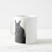 Tasse de café de chat noir (Devant gauche)