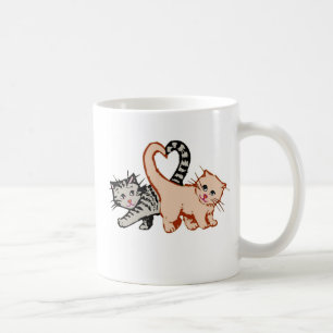 Tasse de café de chatons d'amour