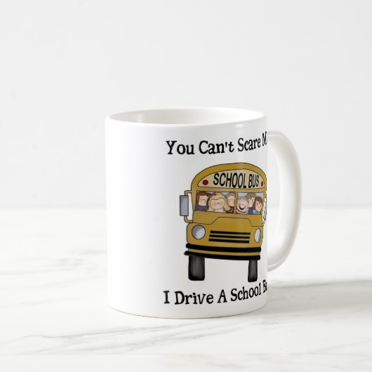 Tasse de café de chauffeur d'autobus scolaire (Devant droit)