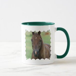 Tasse de café de cheval de course de pur sang