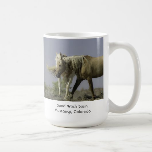 Tasse de café de cheval sauvage - couronne de (Droite)