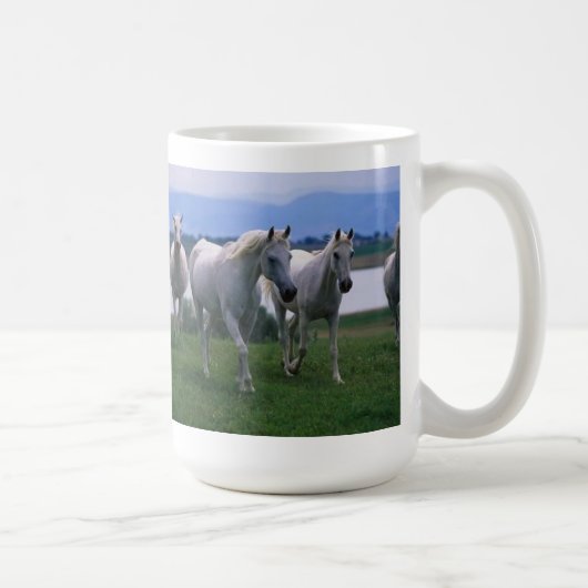 Tasse de café de chevaux blancs (Droite)