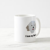 Tasse de café de chien de Havanese - amour d'I mon (Devant droit)