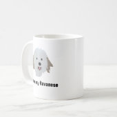 Tasse de café de chien de Havanese - amour d'I mon (Devant gauche)