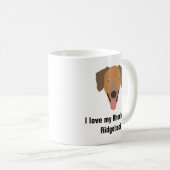 Tasse de café de chien de Rhodesian Ridgeback - (Devant droit)