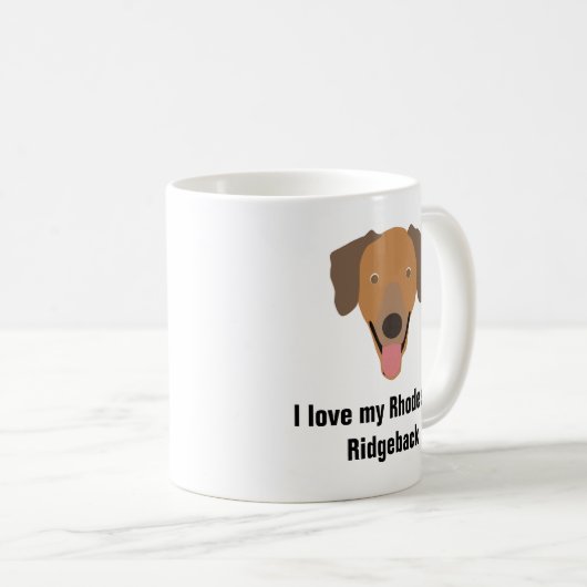 Tasse de café de chien de Rhodesian Ridgeback - (Devant droit)