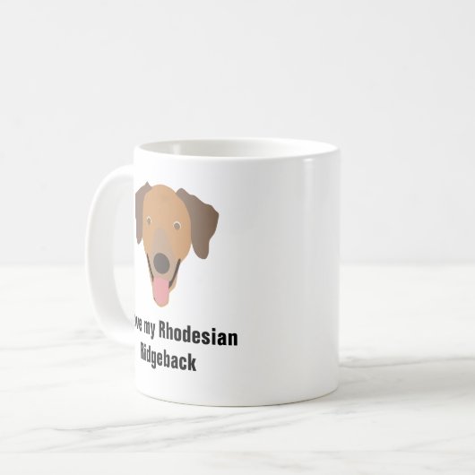 Tasse de café de chien de Rhodesian Ridgeback - (Devant gauche)