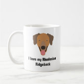 Tasse de café de chien de Rhodesian Ridgeback - (Gauche)