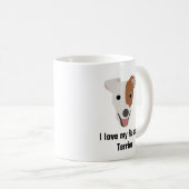 Tasse de café de chien de Russell Terrier - (Devant droit)