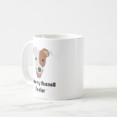 Tasse de café de chien de Russell Terrier - (Devant gauche)