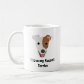 Tasse de café de chien de Russell Terrier - (Gauche)