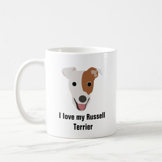 Tasse de café de chien de Russell Terrier - (Gauche)