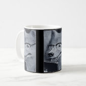 Tasse de café de chien de Samoyed de geek (Devant gauche)