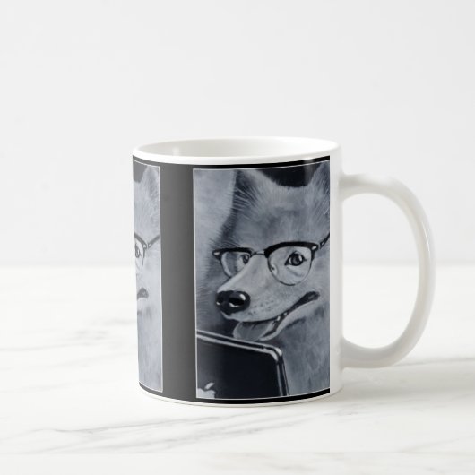Tasse de café de chien de Samoyed de geek (Droite)