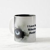 Tasse de café de chien de traîneau sibérien (Devant gauche)
