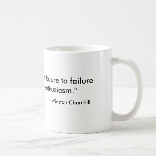 Tasse de café de Churchill de citation de succès (Droite)