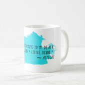 Tasse de café de citation d'Atticus : Tard, dans (Devant droit)