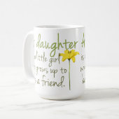 Tasse de café de citation de fille (Devant gauche)